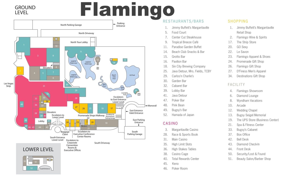 mapa de Flamenc Las Vegas