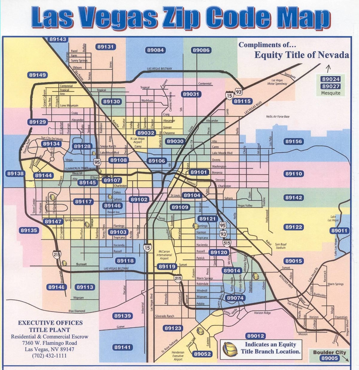 codi postal mapa de Las Vegas