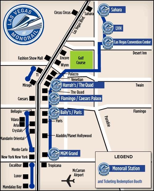 mapa de Las Vegas tramvia