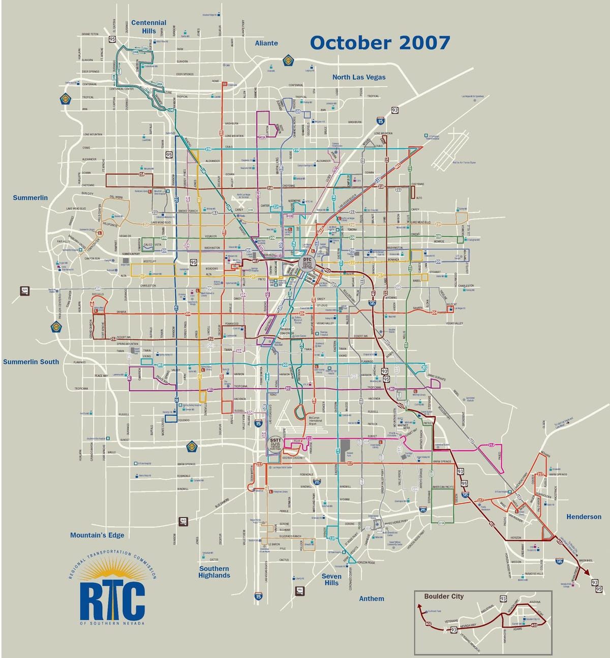 Las Vegas transport mapa
