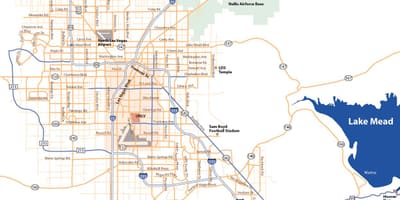 Mapa de l'àrea de Las Vegas