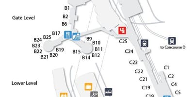 Mapa de l'aeroport de Las Vegas