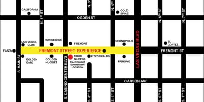 Mapa de Las Vegas Fremont street