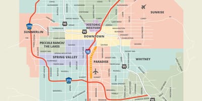Mapa de Las Vegas, nv