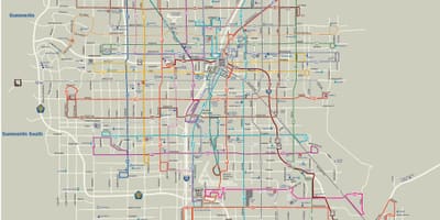 Las Vegas autobús mapa de rutes