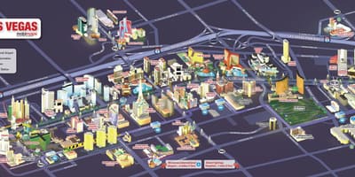 Vegas caminar mapa