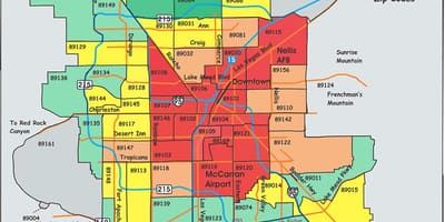 Crim mapa de Las Vegas
