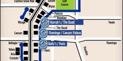 Mapa de Las Vegas tramvia