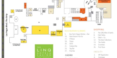 Mapa de la Linq Las Vegas