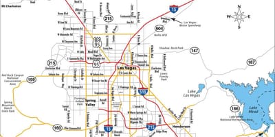 La ciutat de Las Vegas mapa