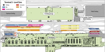 Las Vegas mapa de l'aeroport terminal 3